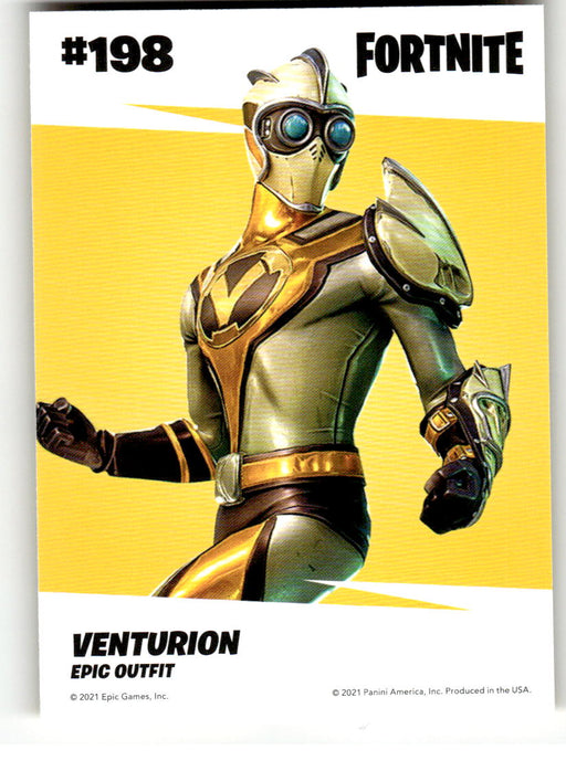 Venturion 2021 Panini Fortnite Series 3 Back of Card