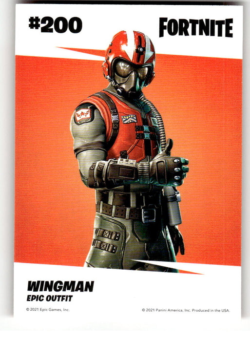 Wingman 2021 Panini Fortnite Series 3 Back of Card