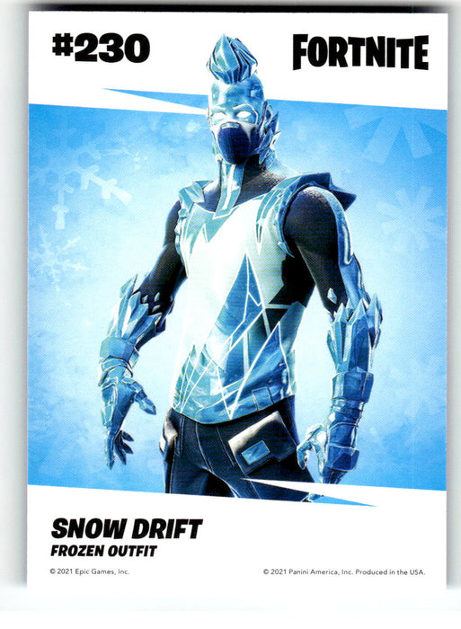 Snow Drift 2021 Panini Fortnite Series 3 Back of Card