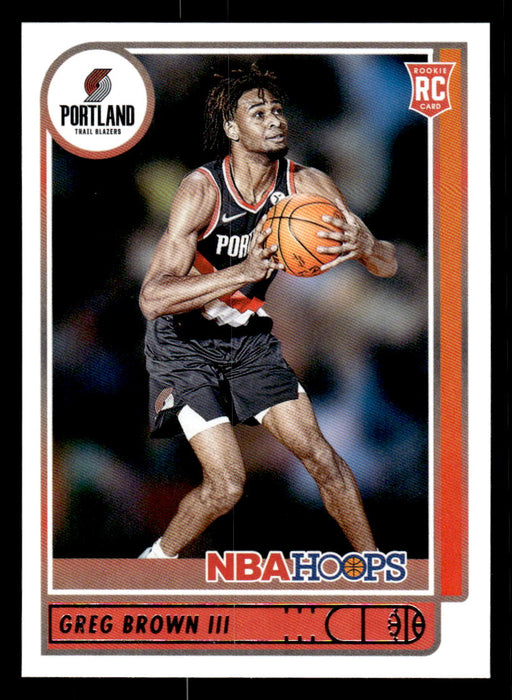 Greg Brown III 2021 Panini NBA Hoops Base Front of Card