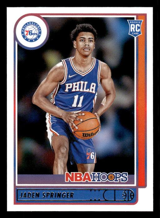 Jaden Springer 2021 Panini NBA Hoops Base Front of Card