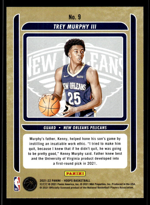 Trey Murphy III 2021 Panini NBA Hoops Class of 2021 Back of Card