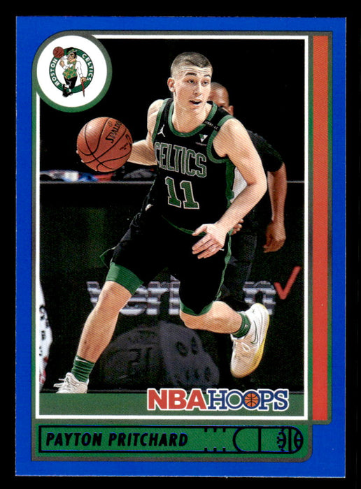 Payton Pritchard 2021 Panini NBA Hoops Blue Front of Card