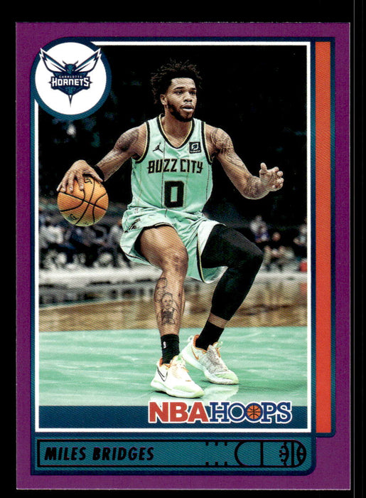 Miles Bridges 2021 Panini NBA Hoops Purple Front of Card