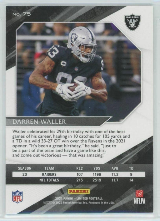 2021 Panini Limited Football #75 Darren Waller Las Vegas Raiders - Collectible Craze America