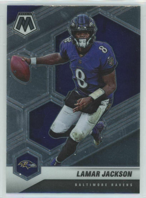 2021 Panini Mosaic #19 Lamar Jackson Baltimore Ravens - Collectible Craze America