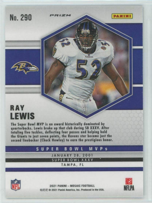 2021 Panini Mosaic #290 Ray Lewis Baltimore Ravens - Collectible Craze America