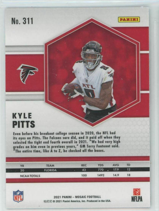 2021 Panini Mosaic #311 Kyle Pitts RC Atlanta Falcons - Collectible Craze America