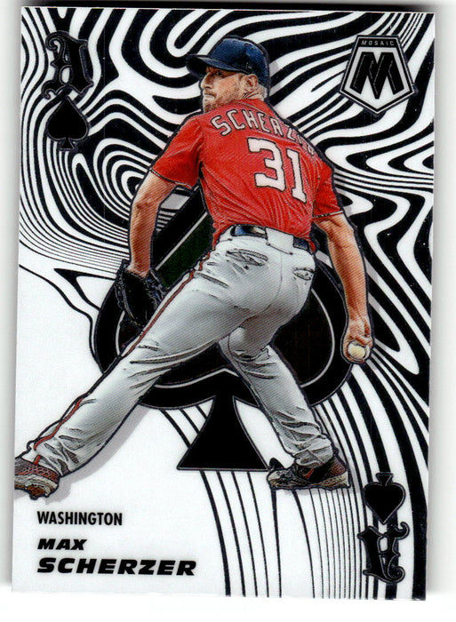 Max Scherzer 2021 Panini Mosaic Baseball Aces Front of Card