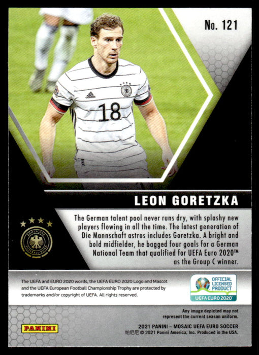 Leon Goretzka 2021 Panini Mosaic UEFA Euro Soccer Base Back of Card