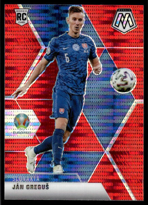 Jan Gregus 2021 Panini Mosaic UEFA Euro Soccer Red Pulsar Front of Card