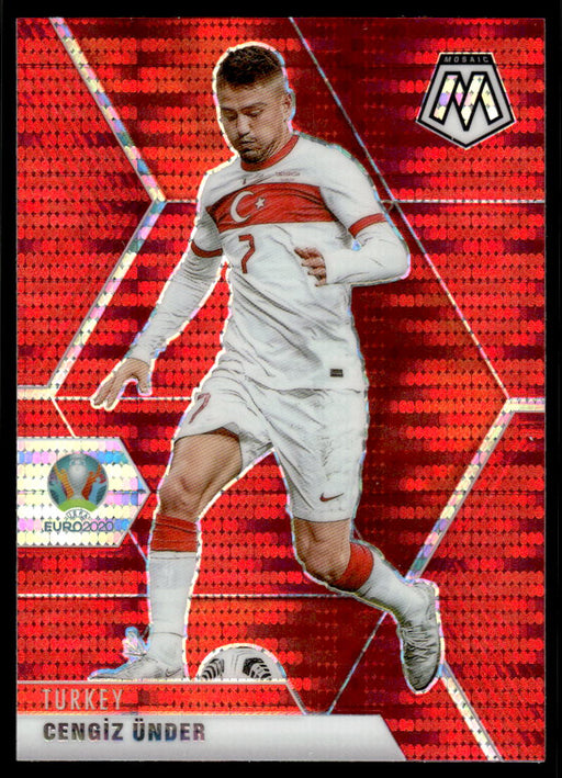 Cengiz Under 2021 Panini Mosaic UEFA Euro Soccer Red Pulsar Front of Card