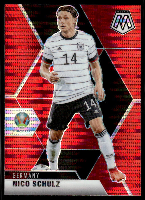 Nico Schulz 2021 Panini Mosaic UEFA Euro Soccer Red Pulsar Front of Card