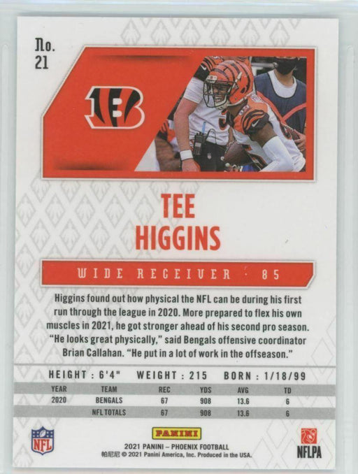 2021 Panini Phoenix #21 Tee Higgins Cincinnati Bengals - Collectible Craze America