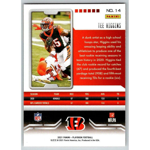 2021 Panini Playbook #14 Tee Higgins Cincinnati Bengals - Collectible Craze America