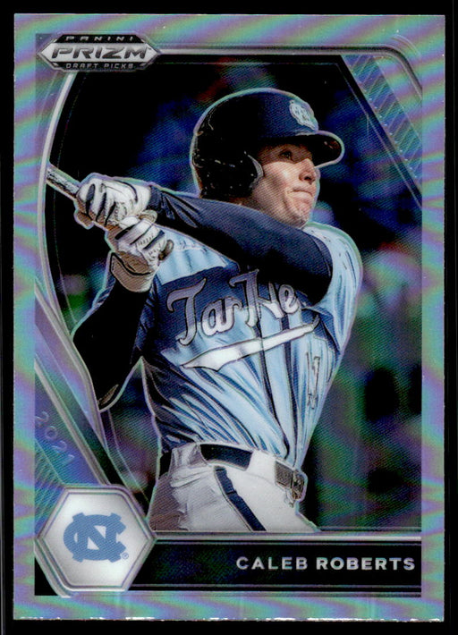Caleb Roberts 2021 Panini Prizm Draft Picks Baseball Silver Prizm Front of Card
