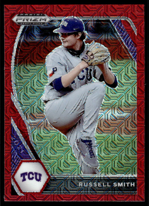 Russell Smith 2021 Panini Prizm Draft Picks Baseball Red Mojo Front of Card