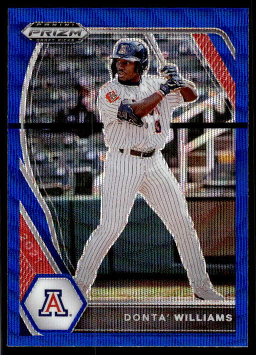 Donta Williams 2021 Panini Prizm Draft Picks Baseball Blue Wave Front of Card