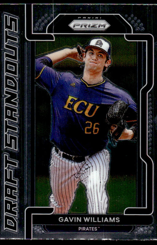 Gavin Williams 2021 Panini Prizm Draft Picks Baseball Draft Standouts Front of Card