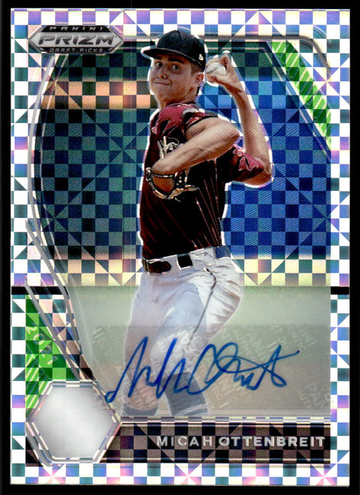 Micah Ottenbreit 2021 Panini Prizm Draft Picks Baseball Power Plaid Front of Card