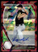 Eric Silva 2021 Panini Prizm Draft Picks Baseball Burgandy Cracked Ice Front of Card