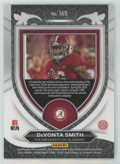 2021 Panini Prizm Draft Picks #165 DeVonta Smith Alabama Crimson Tide - Collectible Craze America