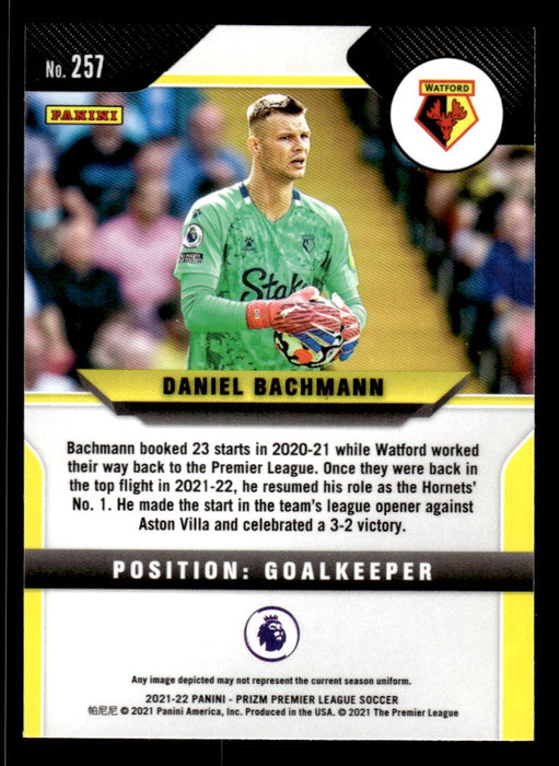 Daniel Bachmann 2021-22 Panini Prizm Premier League Base Back of Card