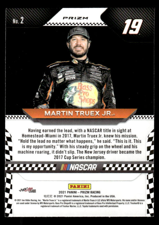 Martin Truex Jr. 2021 Panini Prizm Silver Prizm Variaton Back of Card