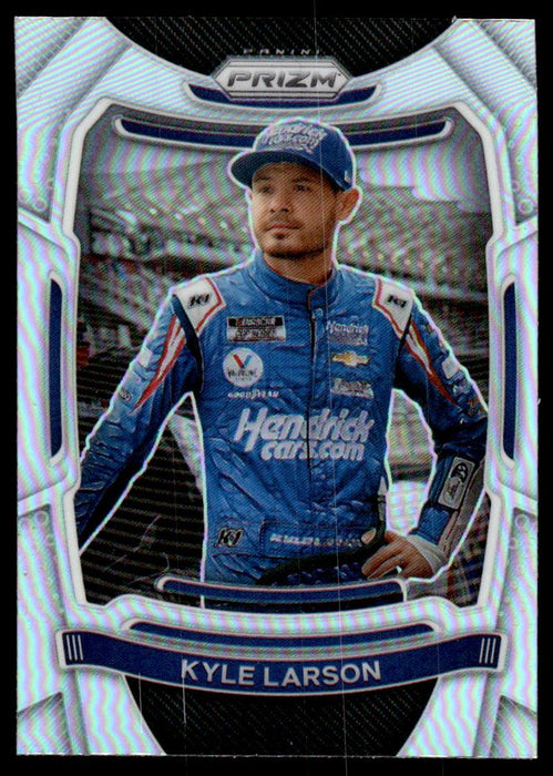 Kyle Larson 2021 Panini Prizm Silver Prizm Front of Card