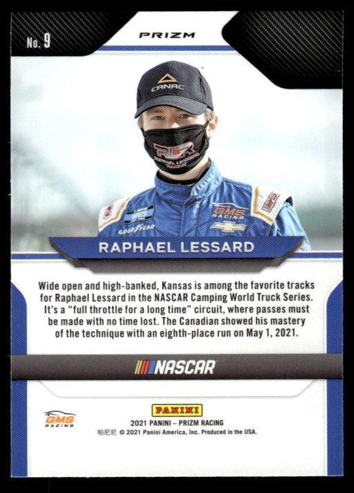 Raphael Lessard 2021 Panini Prizm Silver Prizm Back of Card