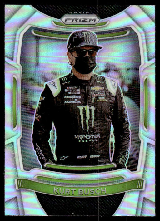 Kurt Busch 2021 Panini Prizm Silver Prizm Front of Card