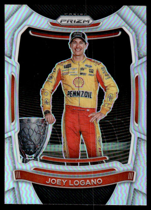 Joey Logano 2021 Panini Prizm Silver Prizm Variaton Front of Card