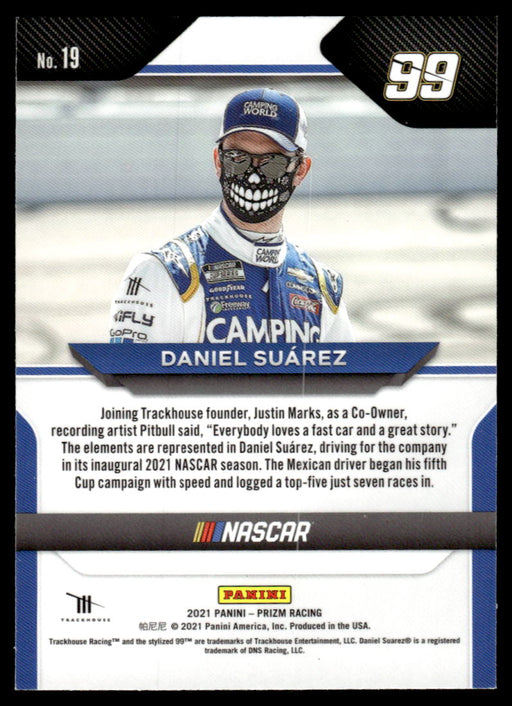 Daniel Suarez 2021 Panini Prizm Racing Base Back of Card