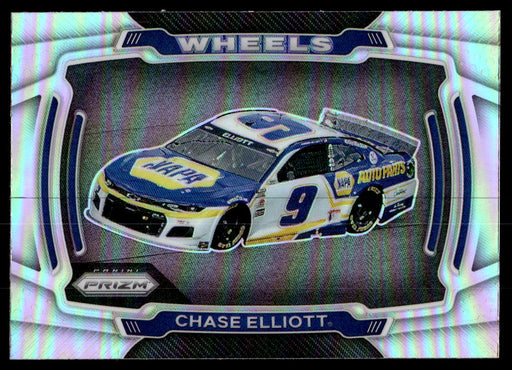 Chase Elliott 2021 Panini Prizm Silver Prizm Wheels Front of Card