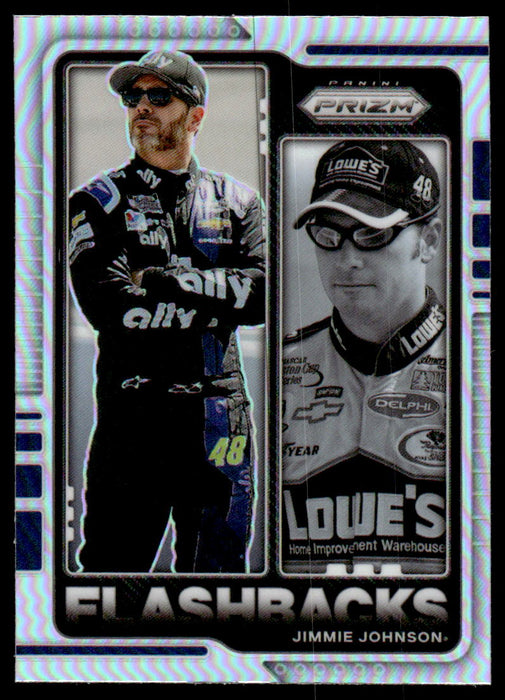 Jimmie Johnson 2021 Panini Prizm Silver Prizm Flashbacks Front of Card