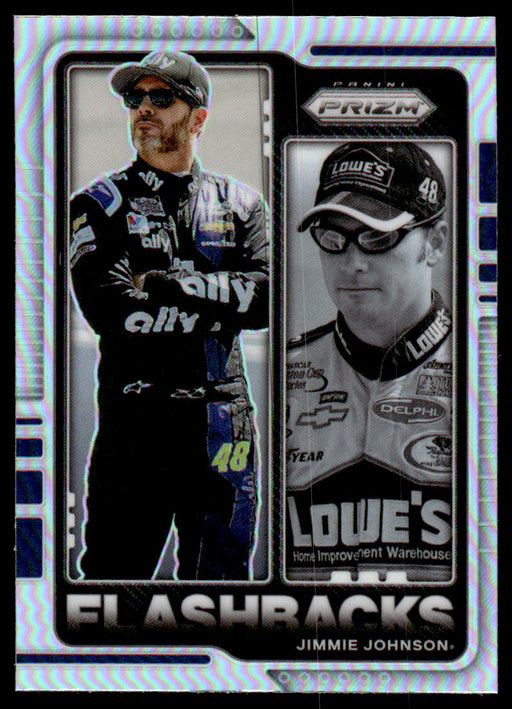 Jimmie Johnson 2021 Panini Prizm Silver Prizm Flashbacks Front of Card