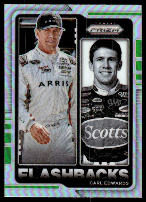 Carl Edwards 2021 Panini Prizm Silver Prizm Flashbacks Front of Card