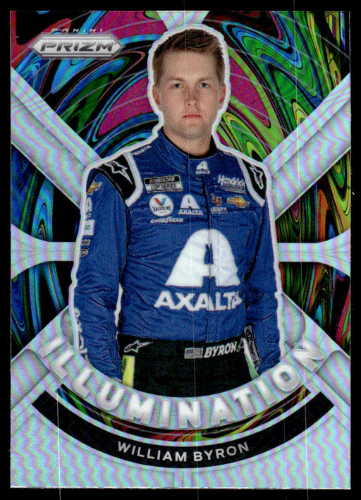 William Byron 2021 Panini Prizm Illumination Silver Prizm Front of Card