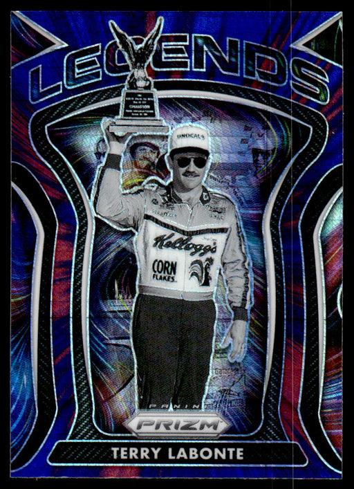 Terry Labonte 2021 Panini Prizm Hyper Red & Blue Legends Front of Card