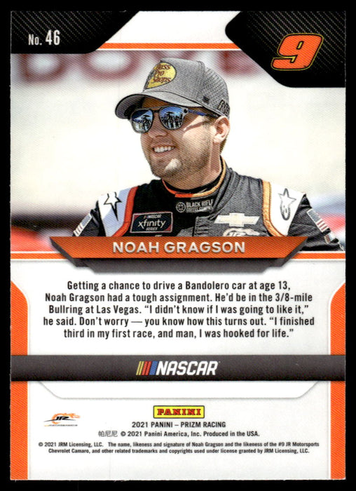 Noah Gragson 2021 Panini Prizm Racing Base Back of Card