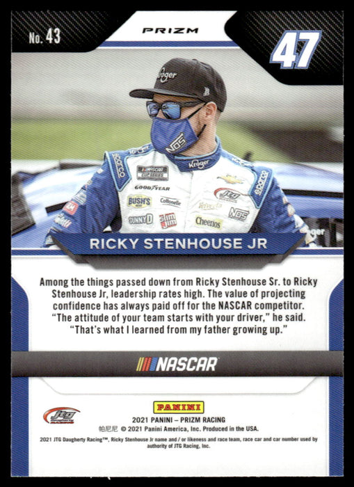 Ricky Stenhouse Jr. 2021 Panini Prizm Red Prizm Back of Card