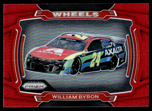 William Byron 2021 Panini Prizm Red Prizm Wheels Front of Card