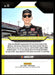 John Hunter Nemechek 2021 Panini Prizm Racing Base Back of Card