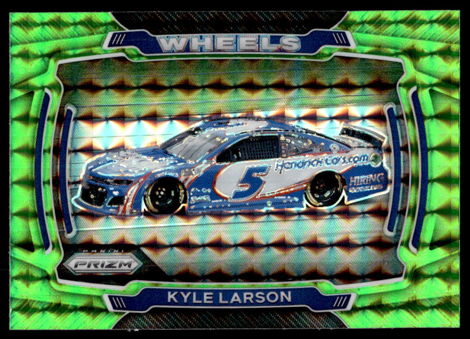 Kyle Larson 2021 Panini Prizm Reactive Green Prizm Front of Card