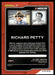 Richard Petty 2021 Panini Prizm Reactive Green Prizm Back of Card