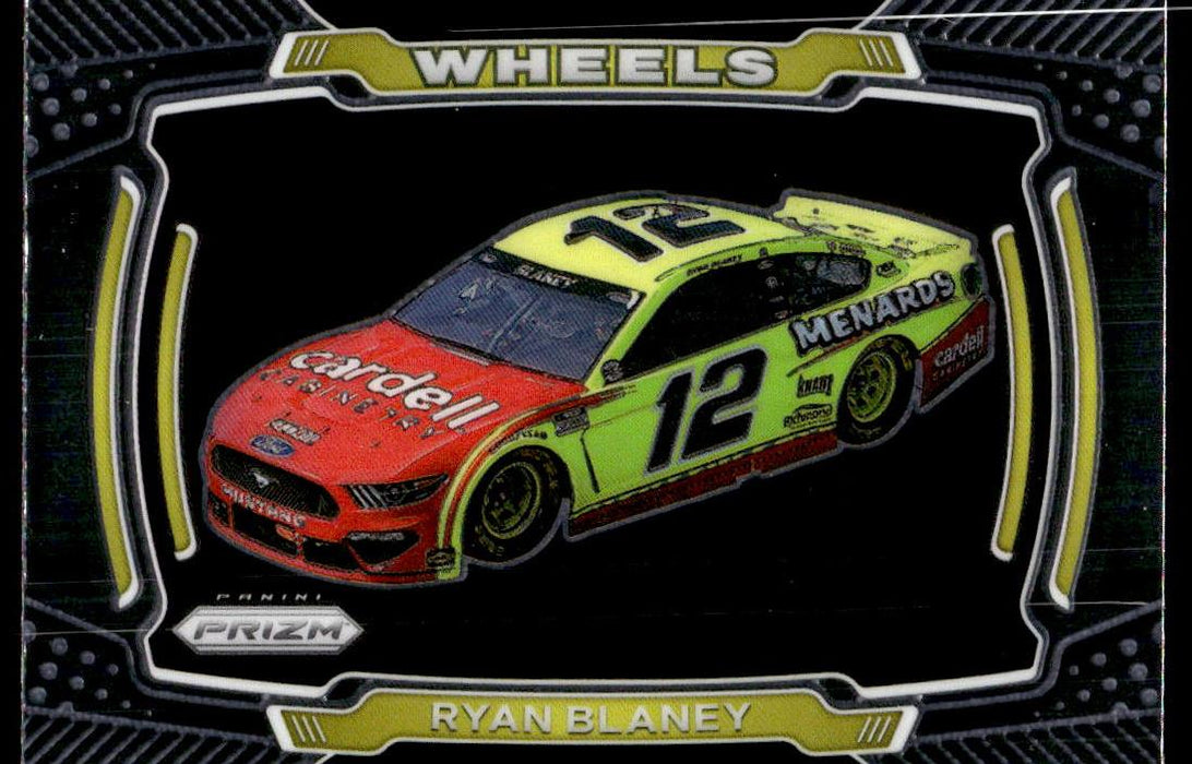 Ryan Blaney 2021 Panini Prizm Racing Wheels Front of Card