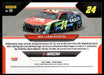 William Byron 2021 Panini Prizm Racing Wheels Back of Card