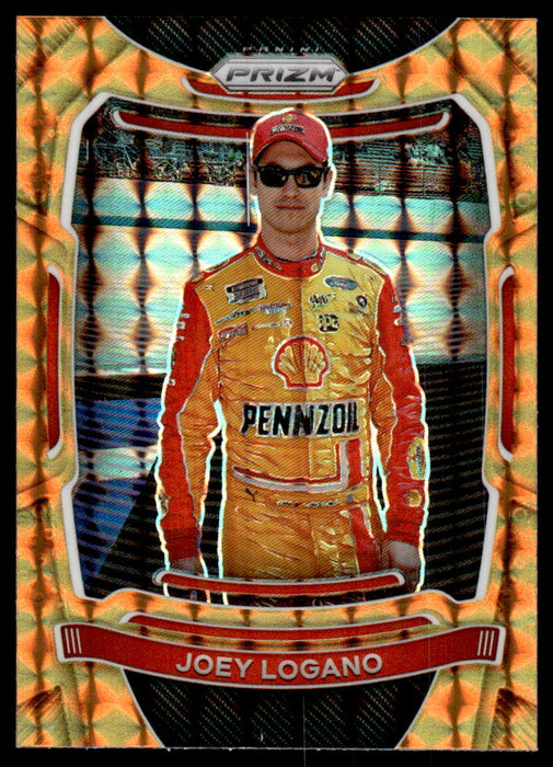 Joey Logano 2021 Panini Prizm Reactive Orange Prizm Front of Card