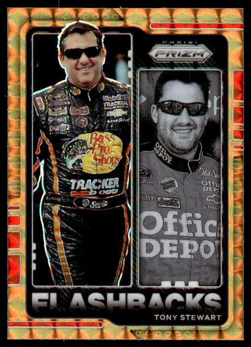 Tony Stewart 2021 Panini Prizm Reactive Orange Prizm Front of Card