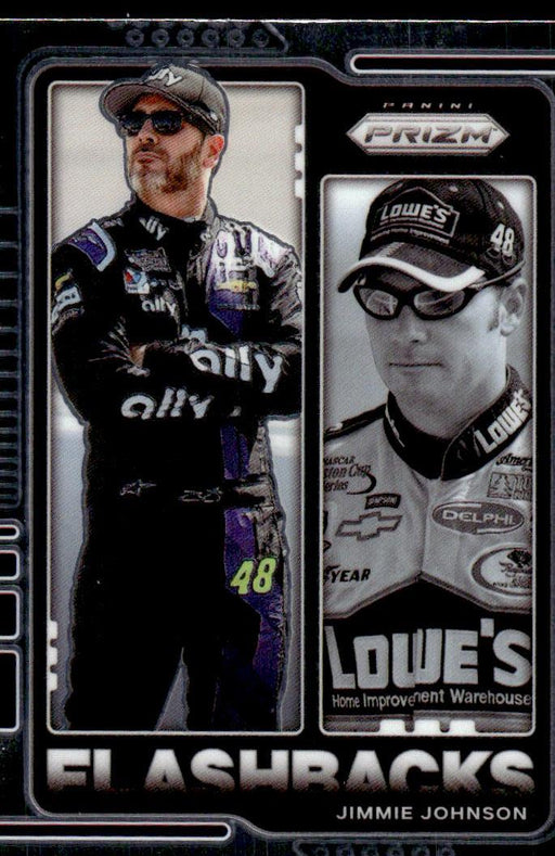 Jimmie Johnson 2021 Panini Prizm Racing Flashbacks Front of Card